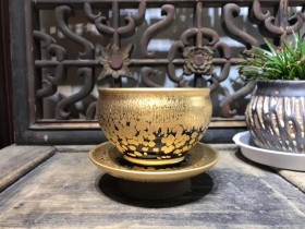 金油滴-—-茶席中的一抹亮色  女匠/张静老师   金油滴系列 作品