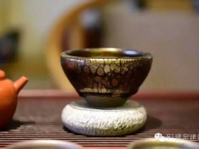 黄美金“24K纯金”金油滴建盏欣赏