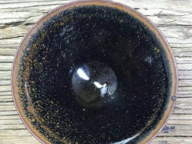 800多年宋代建窑老盏乌金釉黄油滴口径11高5.5品相完整