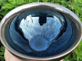 肖毅12公分束口银兔毫盏