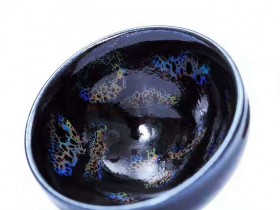 蔡炳昆8.3公分仿耀变天目盏,传统黑釉器,古朴有韵味