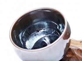 肖毅8.6公分钵型银兔毫盏