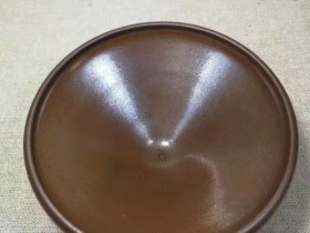 古往今来柴烧柿红灯盏:口9高4