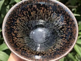 罗希作品,玻化油滴,口径9高4.7