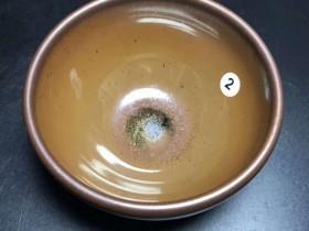 贵稀堂-詹桂溪师傅,精品柴烧柿红盏,口径9高5.5