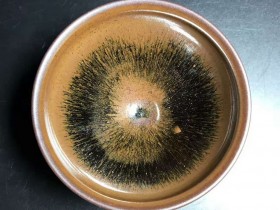 卓立固师傅,精品柴烧兔毫盏,口径8.8高5.3