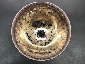 李左文,紫金盏,口径9.8高5.5