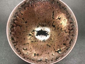 李左文,紫金盏, 口径9.7高5.5