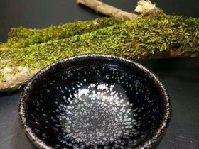 白丁瓷坊黄祥迪“夜”:口8.5高3.8