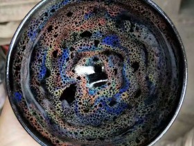 蔡炳昆老师极品仿曜变天目盏:9.5*6