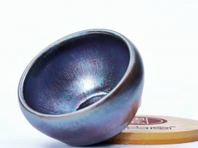 黄祥元老师7.6公分敛口七彩曜变盏