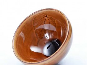 赵雄9公分敛口玉叶盏,温润的茶沫釉