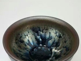 徐峰束口油滴盏:口8.3高5.3