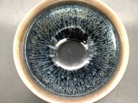 卢刚师傅,精品玻化油滴盏,口径9高4.6