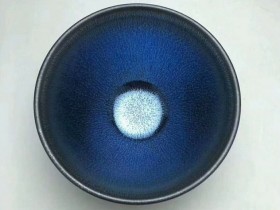 廖成军师傅,蓝色妖姬束口盏:口径9