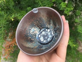 祝涵乘师傅 全手工 紫金鹧鸪斑敛口尊杯:8.5*5.5