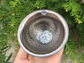 俞长生 金/蓝 油滴对杯:8.8*5