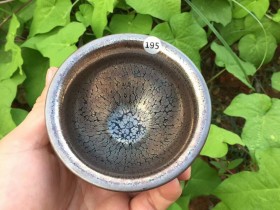 俞长生 金/蓝 油滴对杯:8.8*5