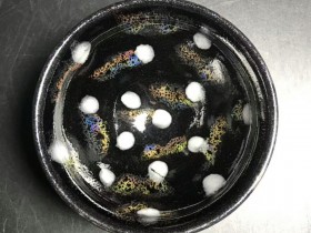 蔡炳昆师傅 窑变珍珠斑:口径8.6*4.8