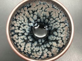 吴俭平 油滴盏 美人杯:口径8肚大8.8高6.3