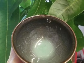 九龙窖危威柴烧青瓷裂变:口径8.5*5