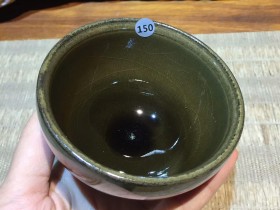 曹斌师傅 茶沫釉 冰裂纹:口径9*5.5