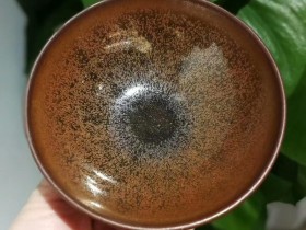 廖成义后井柴烧柿红:口径9*4.2