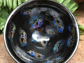 蔡炳昆大师 曜变束口盏:口径8.8*4.8