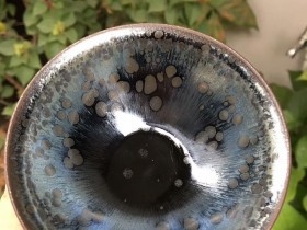 叶爱花师傅 曜变系列 精品油滴盏:口径9*4.3