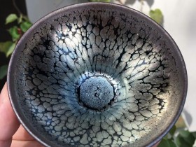 罗章生师傅 束口油滴盏:口径9*4.8