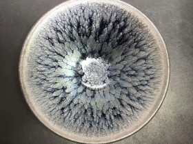 廖成军师傅 大油滴 斗笠盏:口径9.2*4.3