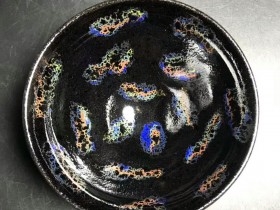 蔡炳昆师傅 乌金窑变:口径9.8*5.6