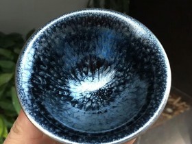 白炳政 撇口百花盏:口径8.9*4.5