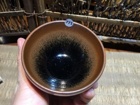 陈孝友柴烧兔毫盏:口径8.5*5