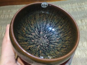 缪国华老师 全手工 鹧鸪斑禅定杯:口径8.5*5