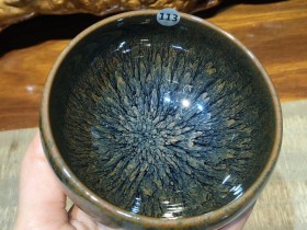 缪国华老师 全手工 鹧鸪斑禅定杯:口径8.5*5.3