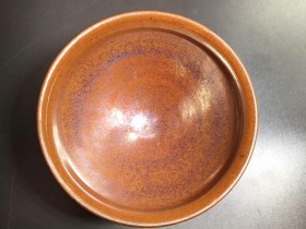 黄祥德师傅 柿红柴烧:口径9.5*5.5