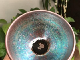 李增贵 七彩曜变敛口盏:口径8.5*8.8*5.8