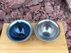 俞长生师傅 满天星束口盏 对杯:口径8.8*5