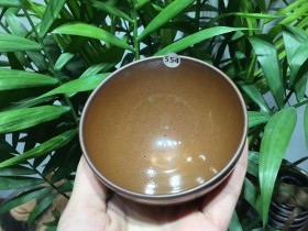 陈瑜 龙窑柴烧 柿红:口径8.3*5