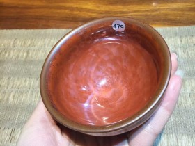 廖设生老师 祥云柿红 束口盏:口径8.5*5