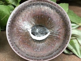 李友明师傅作品 七彩窑变:口径8.7*5