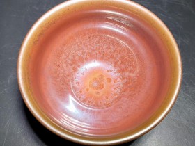 叶诗明师傅 柿红盏:口径8.9*5.3