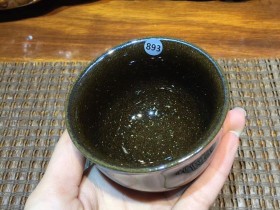 陈忠华 冰裂纹茶沫釉“铃铛杯”:口径7.8*6 全手工制作