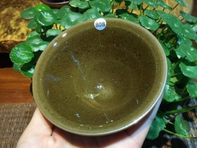 陈忠华 冰裂纹茶沫釉 斗笠盏:口径10*4.5