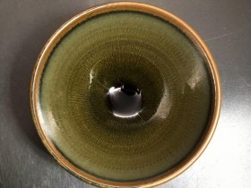 叶镔师傅 冰裂纹茶沫釉:口径9*5