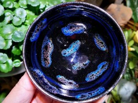 省级大师-蔡炳昆师傅 窑变盏:口径9*5