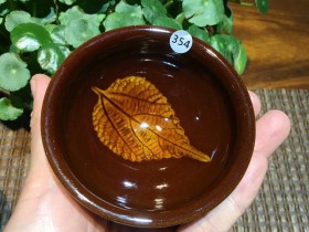 丁家相老师 黄金木叶盏:口径8.5*4.5