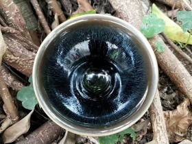 吴声华 双色釉茶抹兔毫盏:口径9*5.5