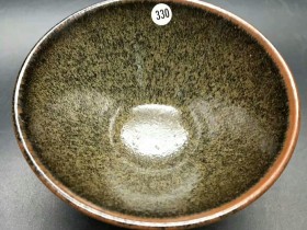 杨建平师傅 龙窑柴烧斗笠盏:口径9.3*5